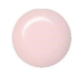 Glossy creamy pink shade sample color pantone of a nail gel lacquer lay in a white setting